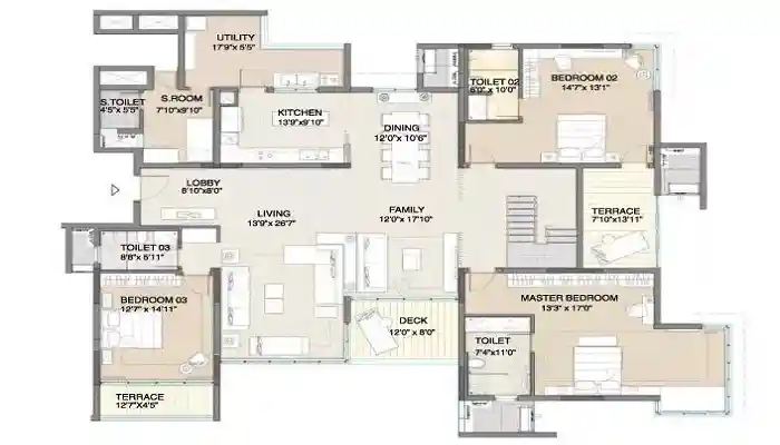 5 BHK floor plan