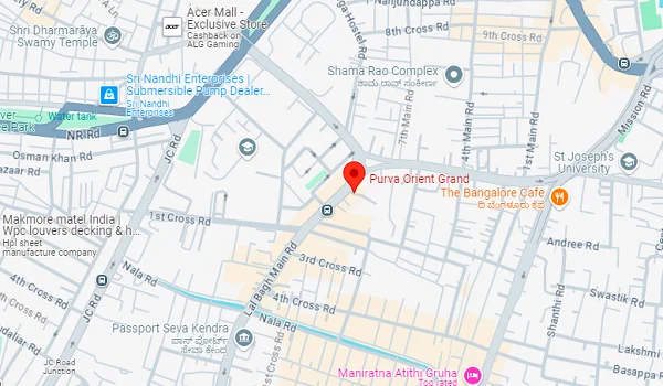 Purva Orient Grand location map