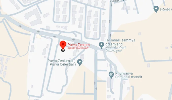 Purva Zenium location map